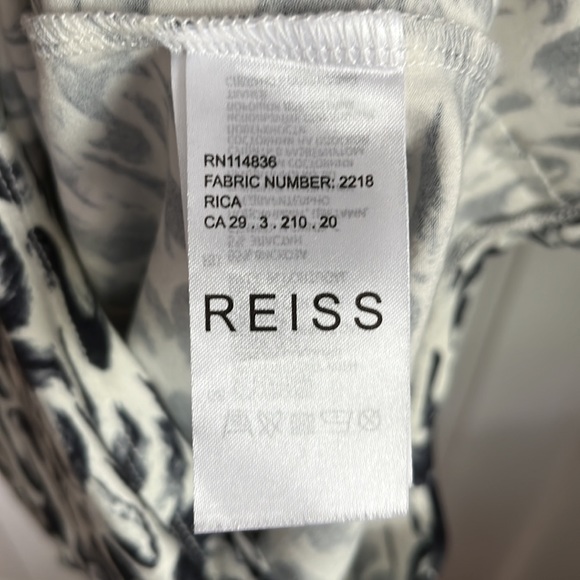 REISS Rica Print Jersey Stretch Ruched Dress - Picture 7 of 8